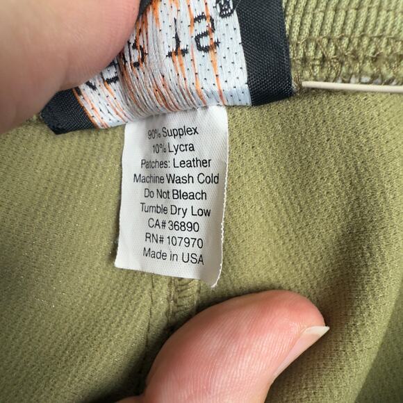 Kerrits Women's XL Sage Full Leather Seat Riding Breeches Pants Equestrian Horse - Picture 5 of 9